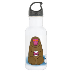 Snow Monkey Snowball Fighter Water Bottle