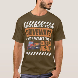 Snow Motif for Snow Plow Driver  T-Shirt