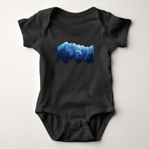 Snow mountain  baby bodysuit