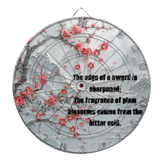 Snow mountain plum blossom painting dart board (Front)