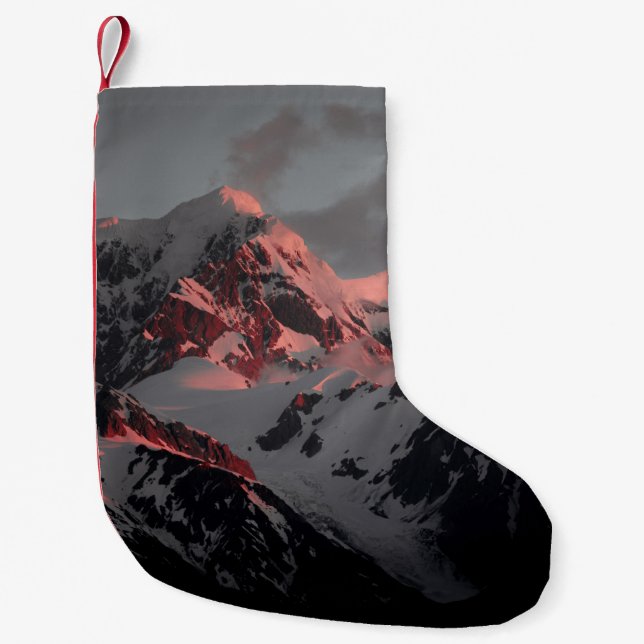 SNOW MOUNTAIN RANGE SMALL CHRISTMAS STOCKING (Front)