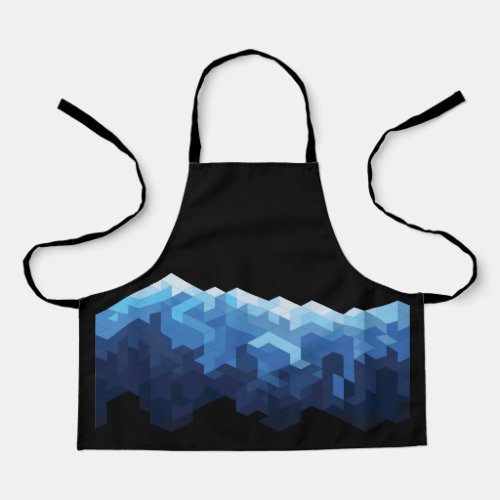 Snow mountain shower apron