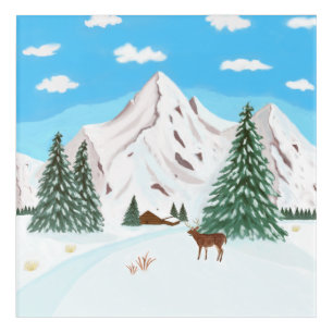 Snow Mountains Acrylic Print