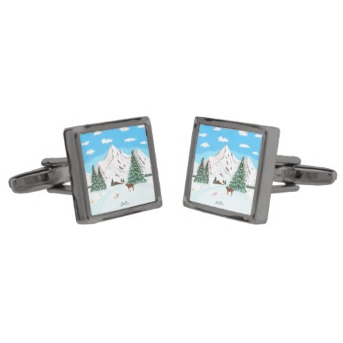 Snow Mountains Cufflinks