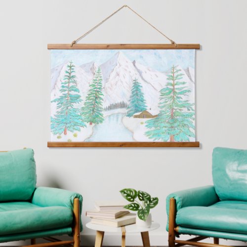 Snow Mountains Hanging Tapestry