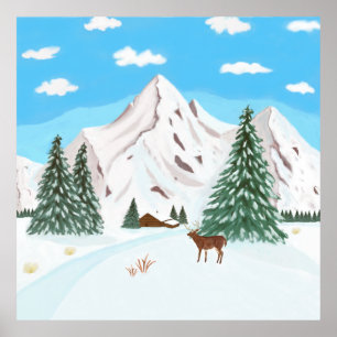 Snow Mountains Poster