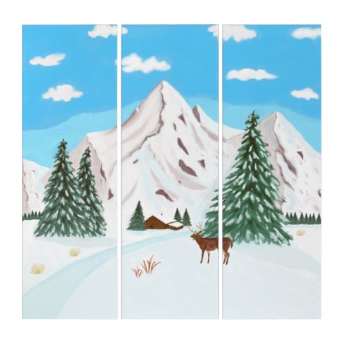 Snow Mountains Triptych