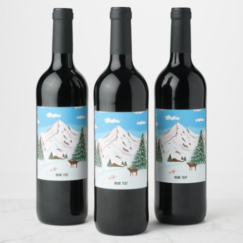 Snow Mountains Wine Label