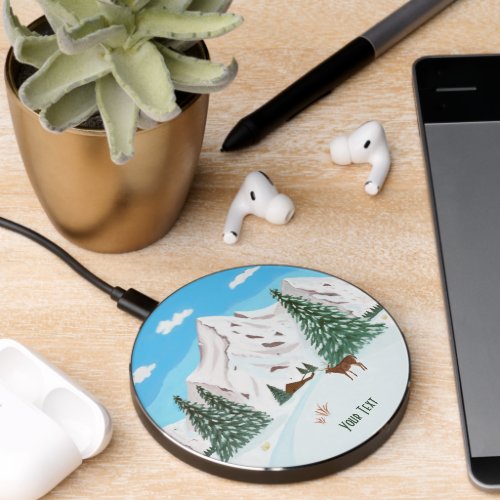 Snow Mountains Wireless Charger