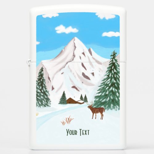 Snow Mountains Zippo Lighter