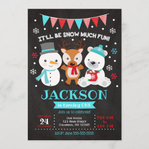Snow Much Fun Birthday Invitation
