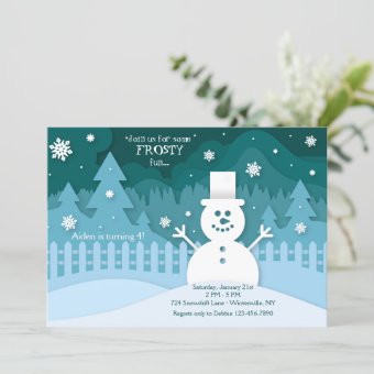 Snow Much Fun Birthday Party Invitation | Zazzle