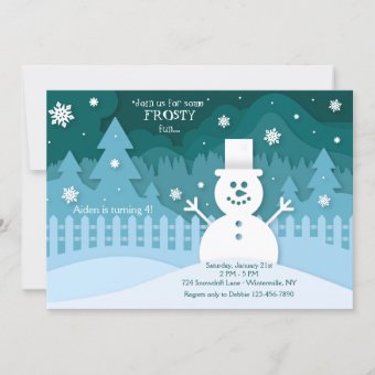 Snow Much Fun Birthday Party Invitation | Zazzle