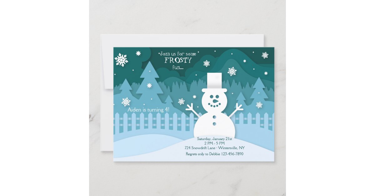 Snow Much Fun Birthday Party Invitation | Zazzle