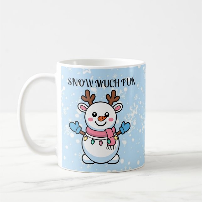 Snow Much Fun | Cute Winter Coffee Mug (Left)