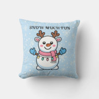 Snow Much Fun | Cute Winter Pillow