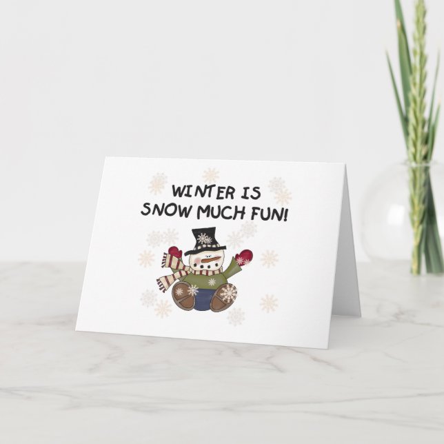 Snow Much Fun Holiday Card (Front)