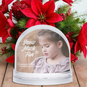 Snow Much Fun Kids Photo Christmas Snow Globe