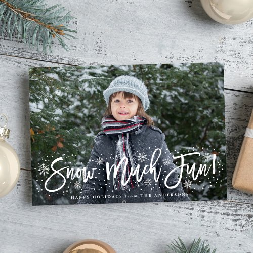 Snow Much Fun Photo Holiday Card