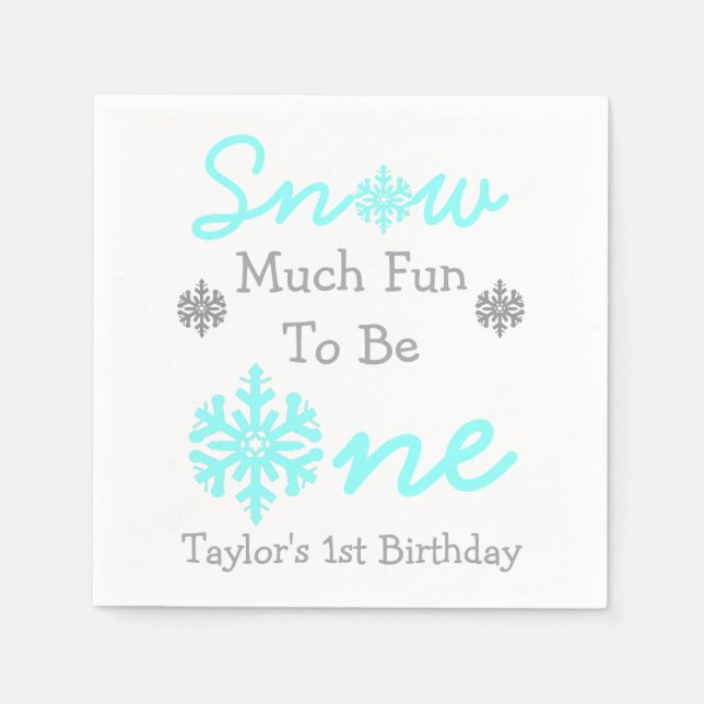 Snow Much Fun To Be One Napkins (Front)