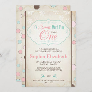 Snow Much Fun Winter Birthday Invite