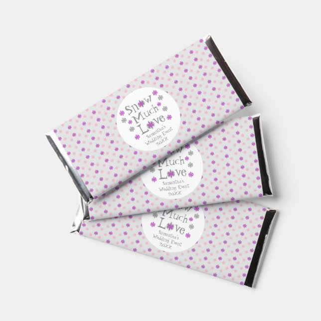 Snow Much Love Wedding Event Hershey Bar Favors (Front)