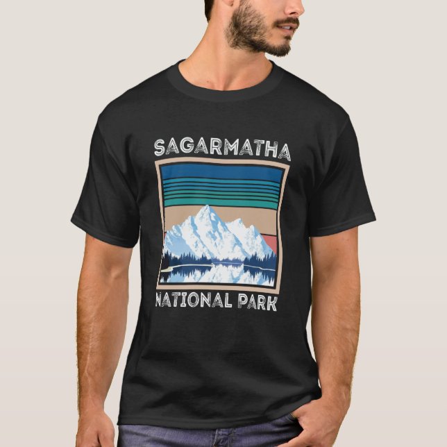 Snow National Park Sagarmatha Everest Tibet Nepal  T-Shirt (Front)