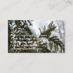 Snow on Evergreen Branches Business Card