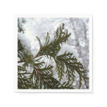 Snow on Evergreen Branches Napkins