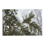 Snow on Evergreen Branches Placemat