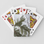 Snow on Evergreen Branches Playing Cards