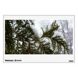 Snow on Evergreen Branches Wall Decal