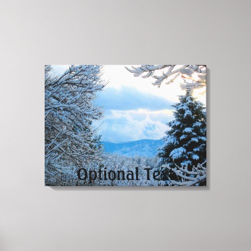 Snow on Pine Trees in Colorado Rocky Mountains Canvas Print