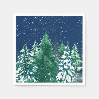 Snow on Pines Napkins
