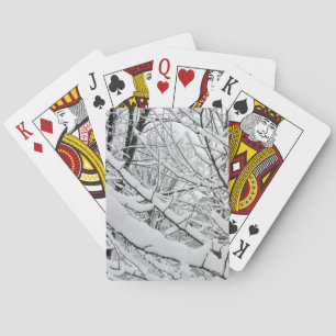 SNOW ON THE BRANCHES POKER CARDS