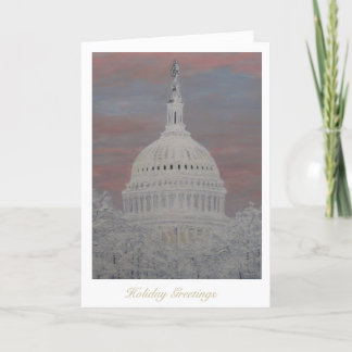Snow on the Capitol Dome Holiday Card