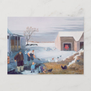 Snow on the Farm Postcard