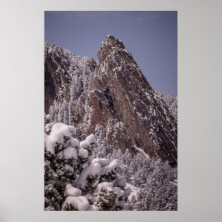 Snow on The Flatirons Poster