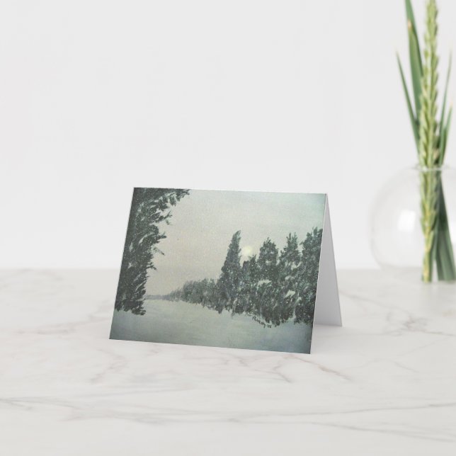 Snow on the Gunflint Trail Card (Front)