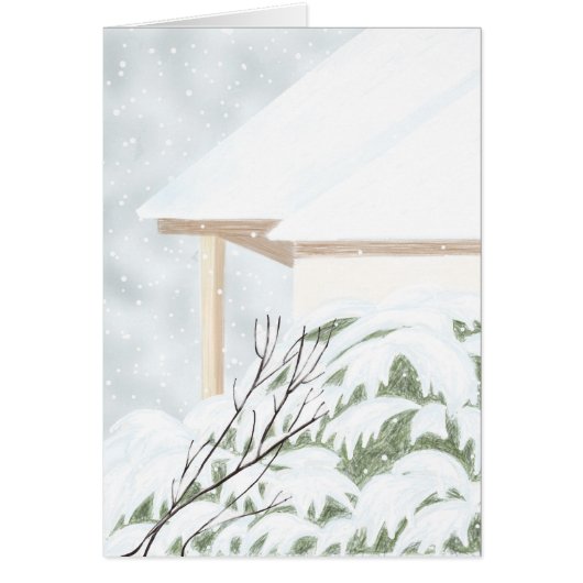 Snow On The Juniper Bush Cards (Front)
