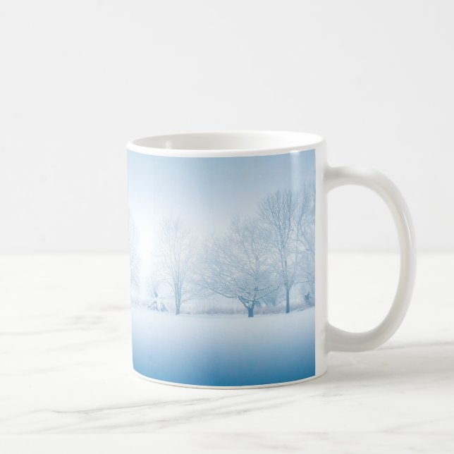 Snow on The Rec, Godmanchester, England Coffee Mug (Right)