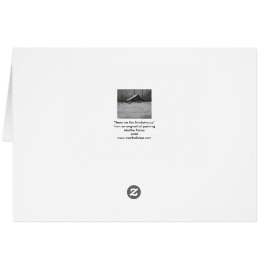 Snow on the Smokehouse (Back Horizontal)