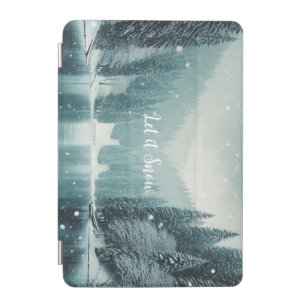 Snow on the winter, mountain lake iPad mini cover