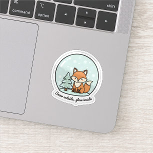 Snow Outside Glow Inside Fox Sticker Winter Snow