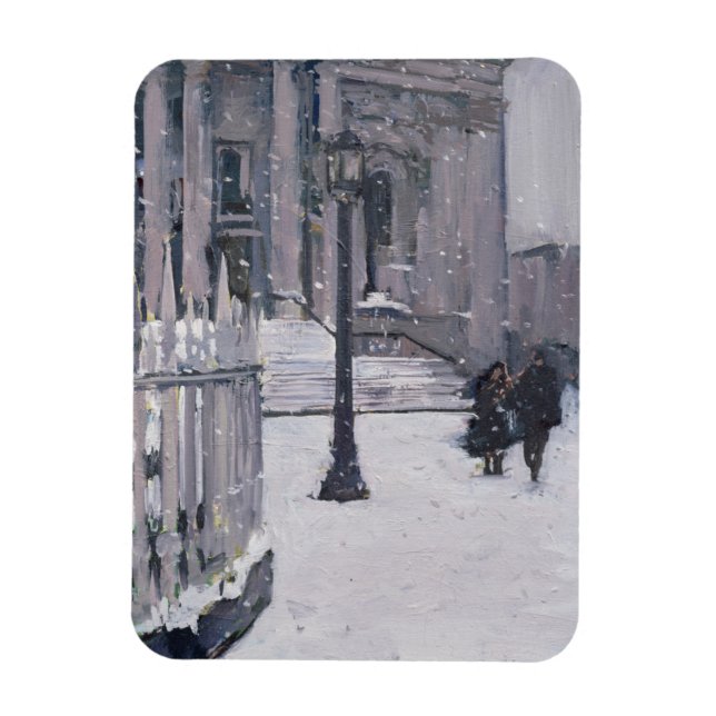 Snow outside St. Paul's 2009 Magnet (Vertical)