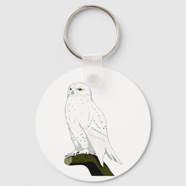 Snow Owl Keychain (Front)