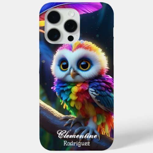 Snow Owl Rainbow Tropical Owl  iPhone 15 Pro Max Case