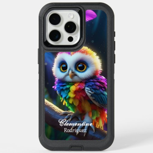 Snow Owl Rainbow Tropical Owl  iPhone 15 Pro Max Case