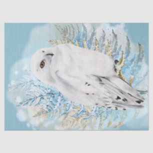 Snow Owl Watercolor Art Tissue Paper