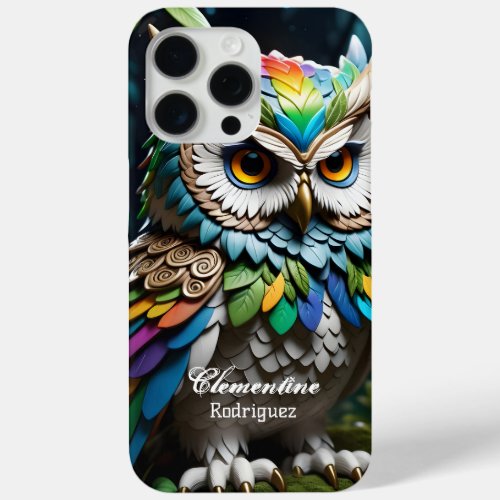 Snow Owls in Tropical Paradise iPhone 15 Pro Max Case